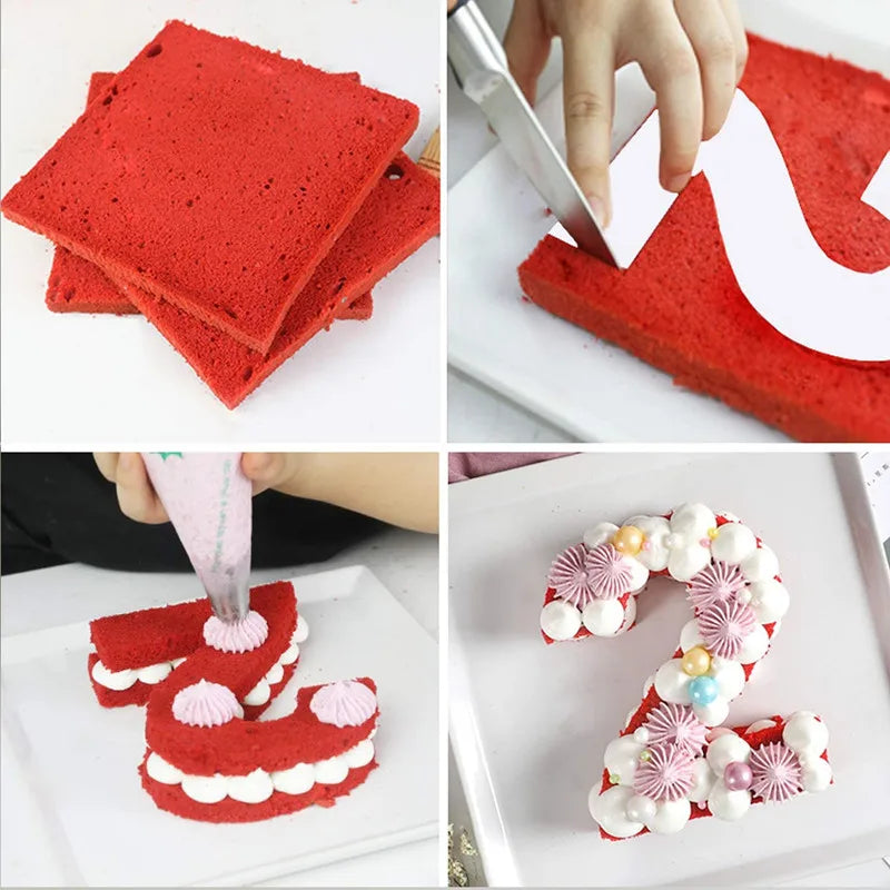 10/12/14/16" Number 0-9 Cake Stencils