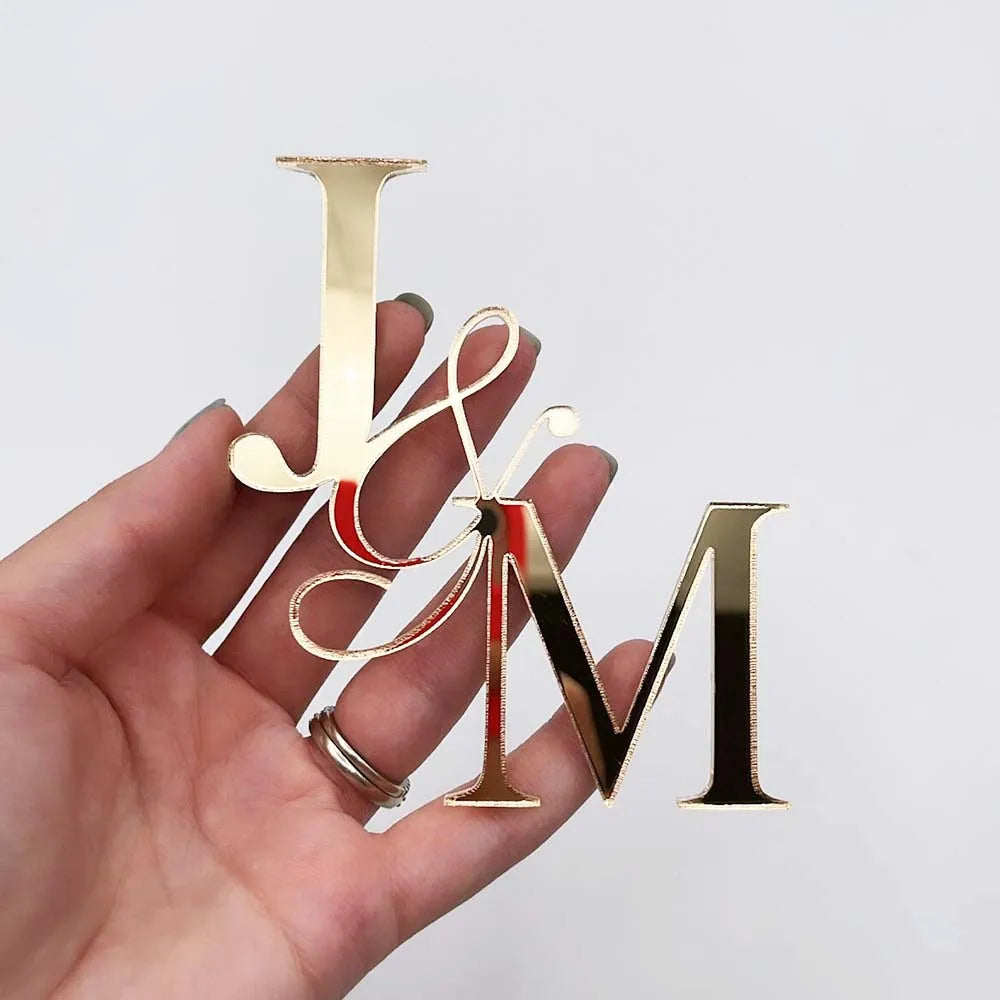 Custom Initials Acrylic Topper