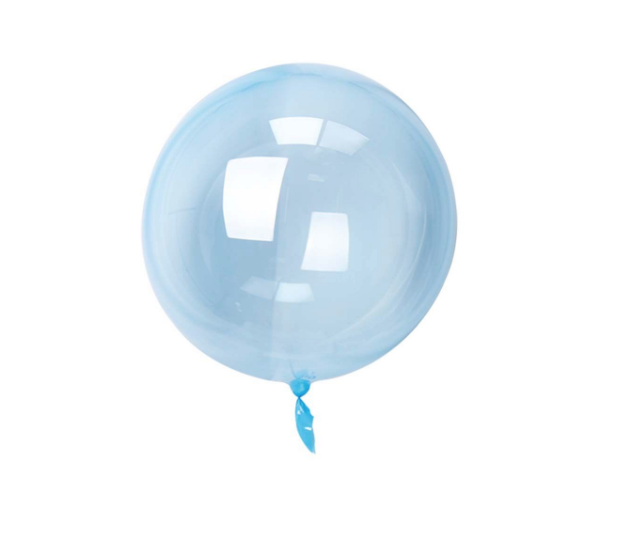 24" Clear Blue Balloon