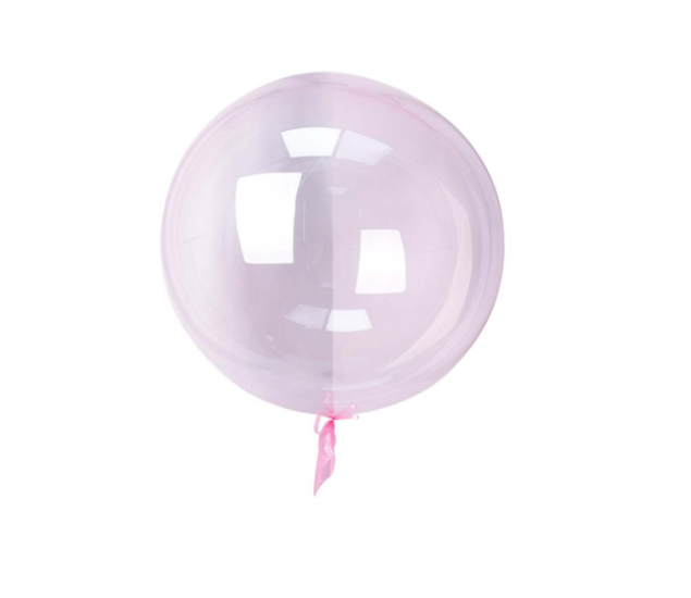 24" Clear Pink Balloon