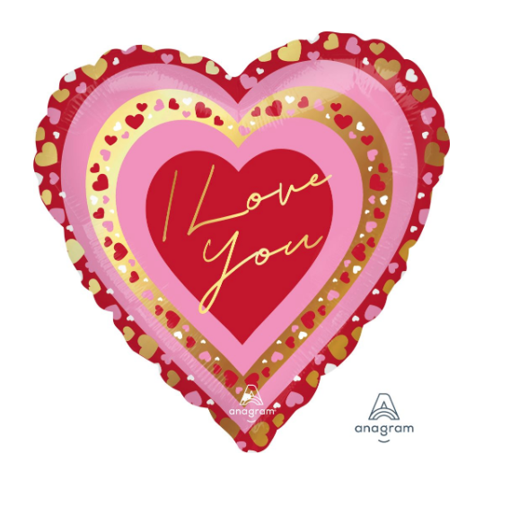 18" I love you Heart Balloon