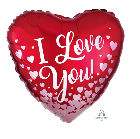 18" I love you Hearts Balloon