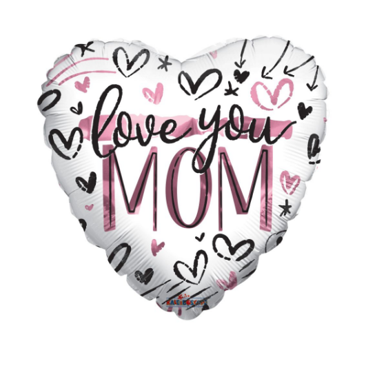 18" Love You Mom Balloon