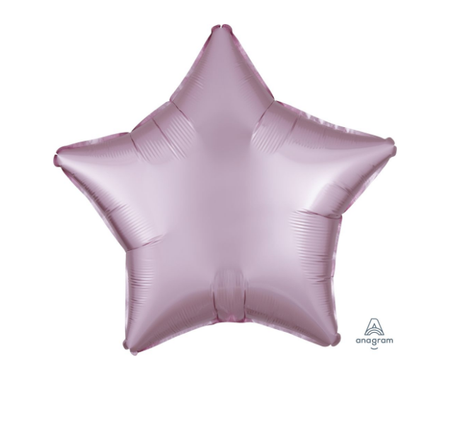 18" Satin Pastel Pink Star Balloon