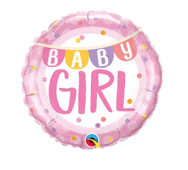 18" Baby Girl Banner Balloon