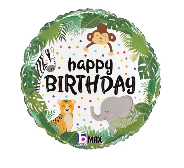 18" Birthday Jungle Balloon
