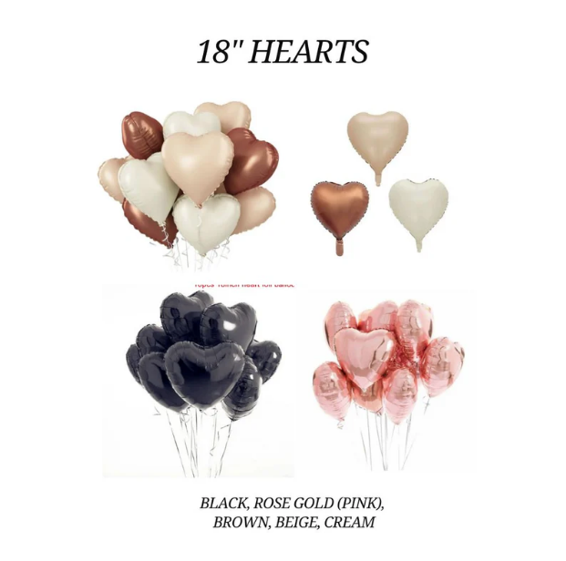 18" Black Heart Balloon