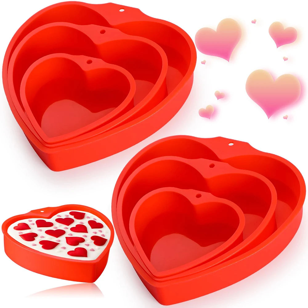4/6/8 inch Heart Shaped Silicone Pan
