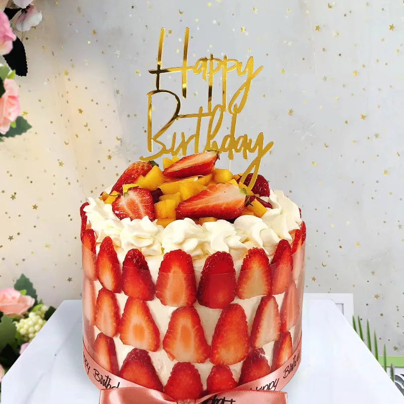10PC/SET Acrylic Happy Birthday Cake Topper