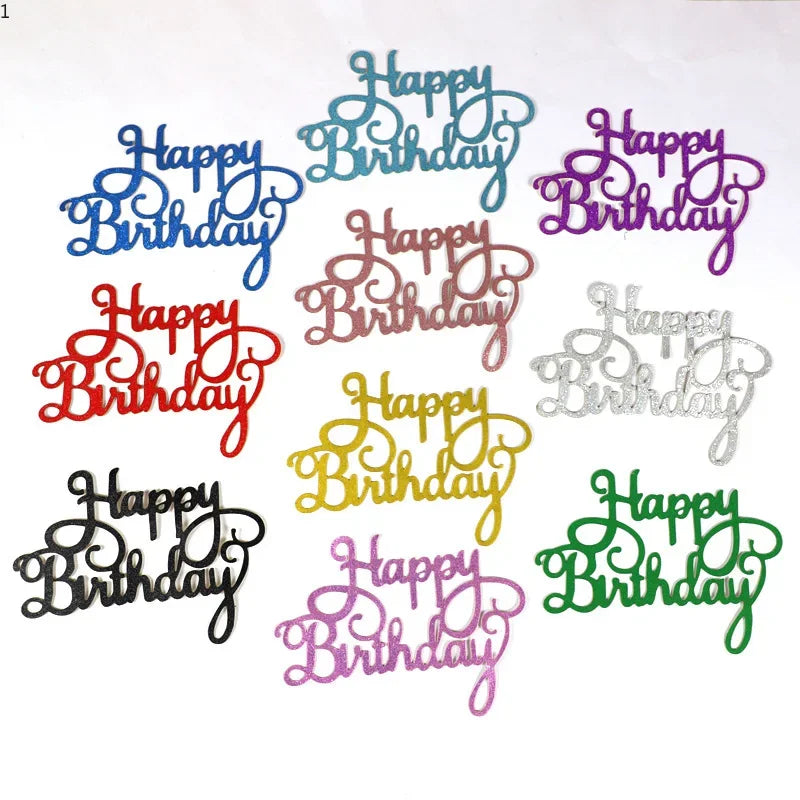 10pcs Happy Birthday Topper