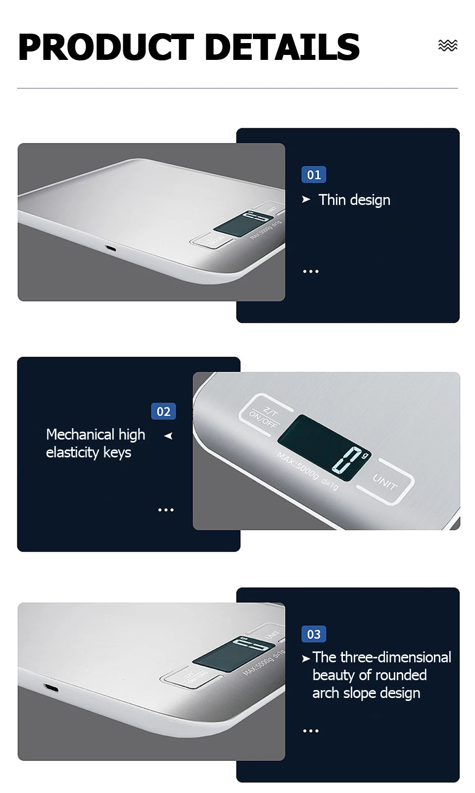 LCD Stainless Steel Kitchen Scale