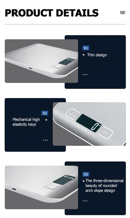 LCD Stainless Steel Kitchen Scale