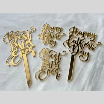 10/30Pcs Acrylic Fathers Day DAD Toppers