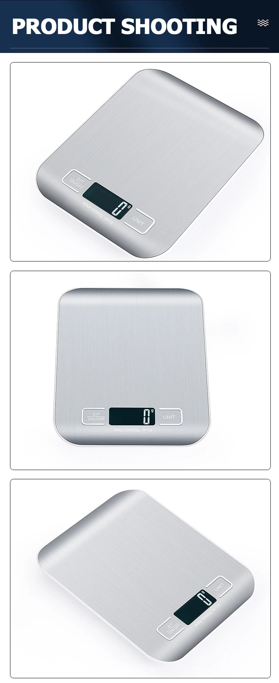 LCD Stainless Steel Kitchen Scale