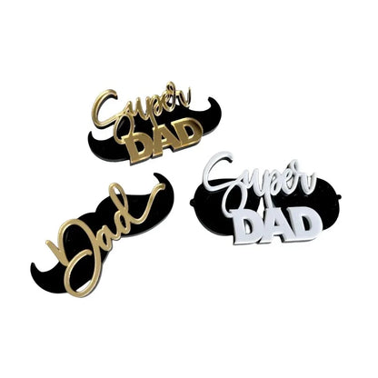 10/30Pcs Acrylic Fathers Day DAD Toppers
