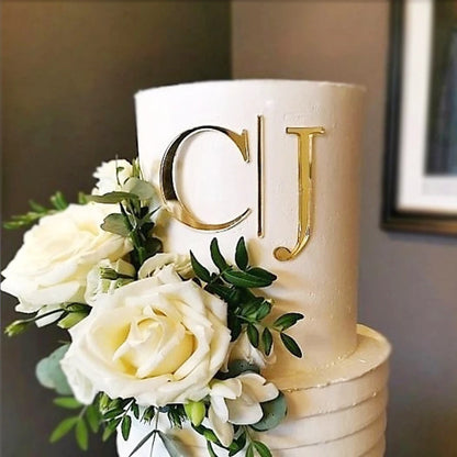 Custom Wedding Cake Charms Acrylic Cake Topper Personalized- FREE DELIVERY