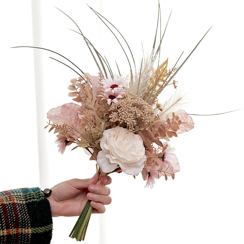 Pampas Artificial Flowers for Wedding Cake Decor