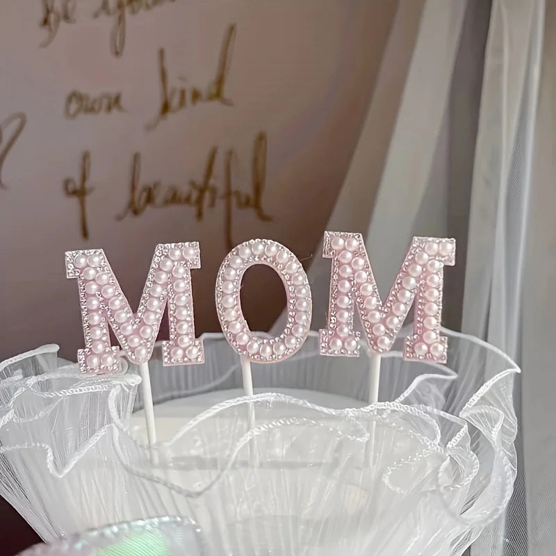 Mom Pearl Cake Topper