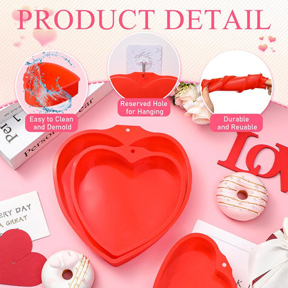 4/6/8 inch Heart Shaped Silicone Pan