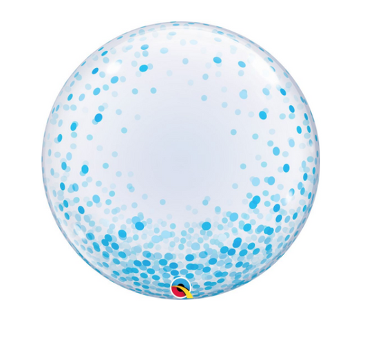 24" Blue Confetti Dots Balloon