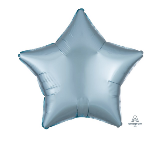 18" Satin Pastel Blue Star Balloon