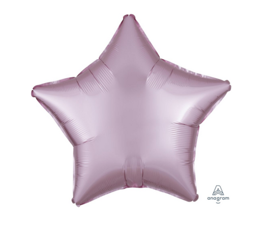 18" Satin Pastel Pink Star Balloon