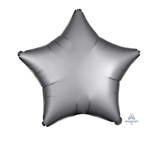 18" Satin Pastel Silver Star Balloon