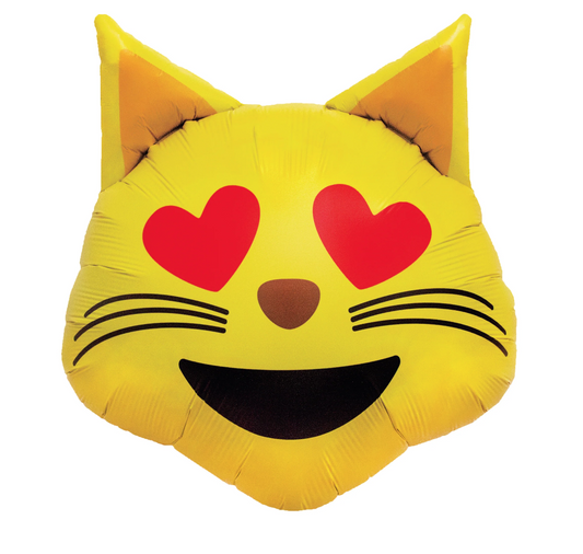 22" Heart Eye Emoji Balloon