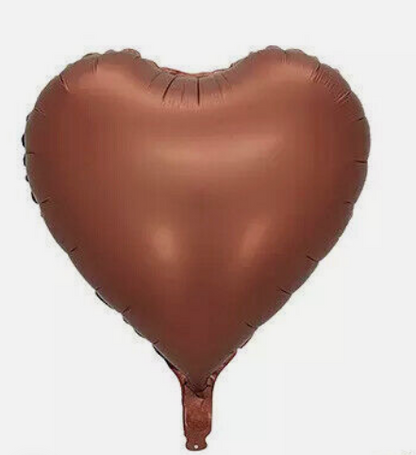 18" Coffee Copper Heart Balloon