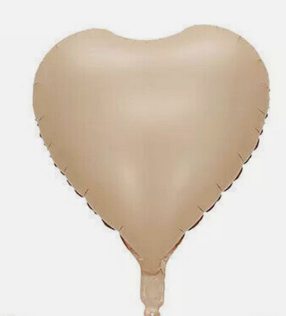 18" Beige Heart Balloon