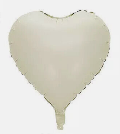 18" Cream Heart Balloon