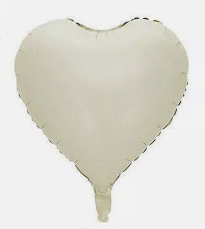 18" Cream Heart Balloon