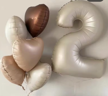 18" Coffee Copper Heart Balloon
