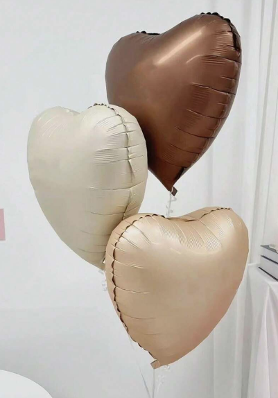 18" Coffee Copper Heart Balloon