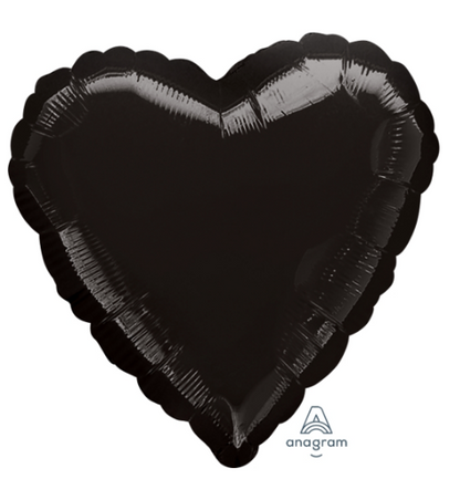 18" Black Heart Balloon