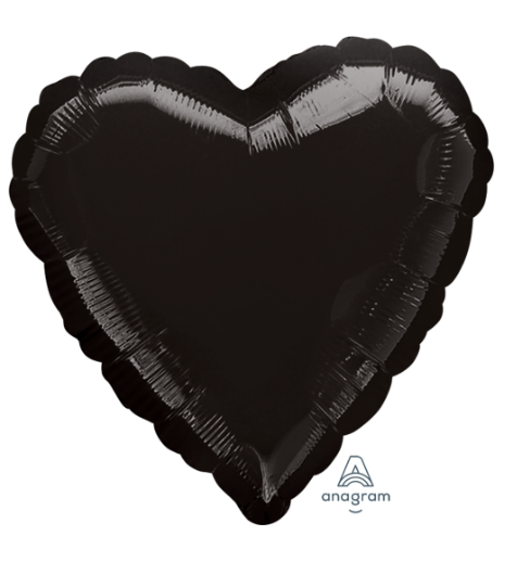 18" Black Heart Balloon