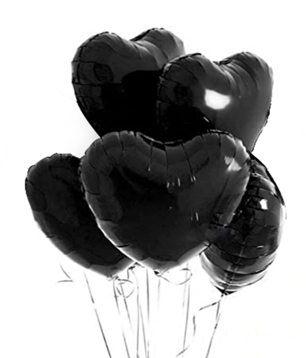 18" Black Heart Balloon