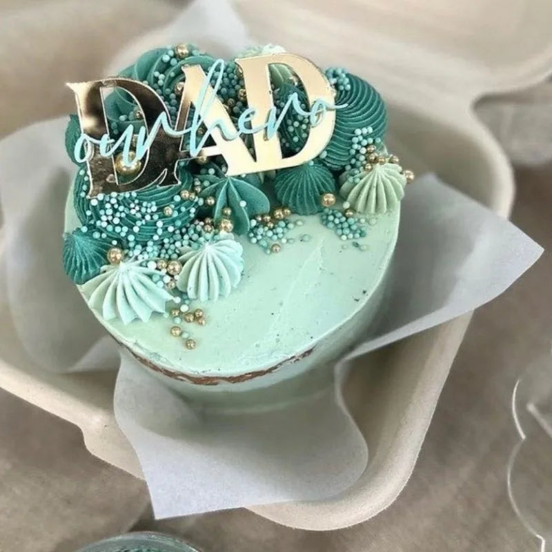 10/30Pcs Acrylic Fathers Day DAD Toppers