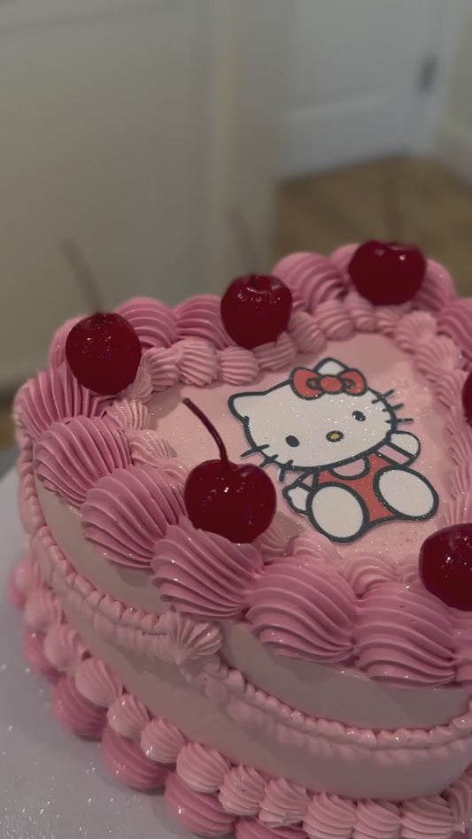 Vintage Cake w/ edible image on top