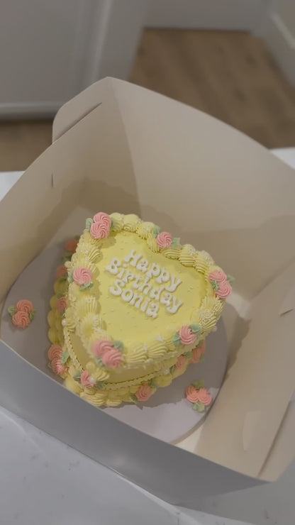 Vintage Cake w/ edible letters