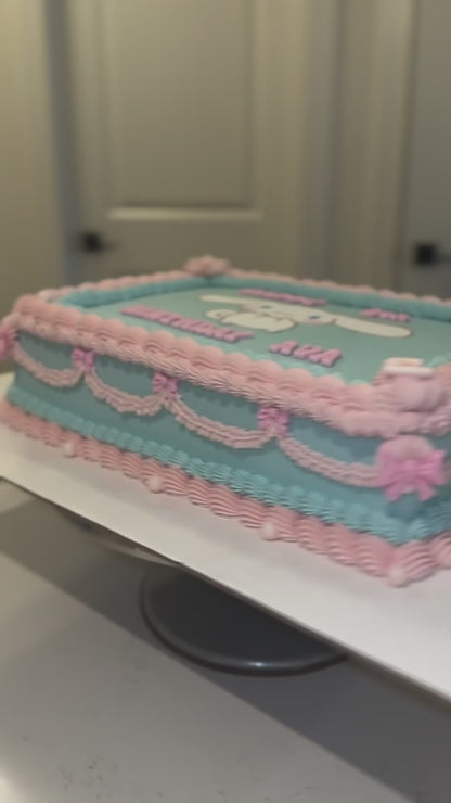Vintage Cake w/ edible letters