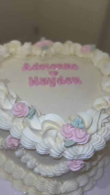Vintage Cake w/ edible letters